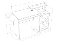 CT 23 Számítógépasztal 2 méretrajz